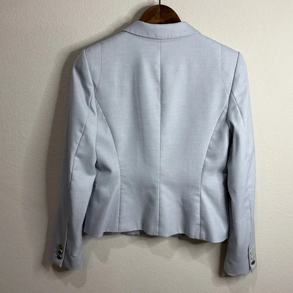 Calvin Klein Powder Blue w/Silver Buttons Blazer Size 2 - Picture 2 of 7